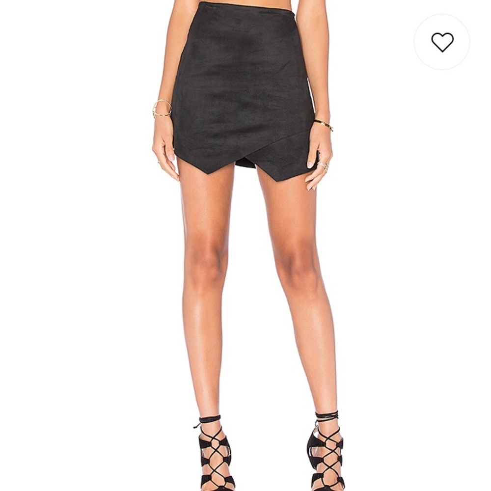 Fifteen Twenty Crisscross Angled Skirt in Black XS